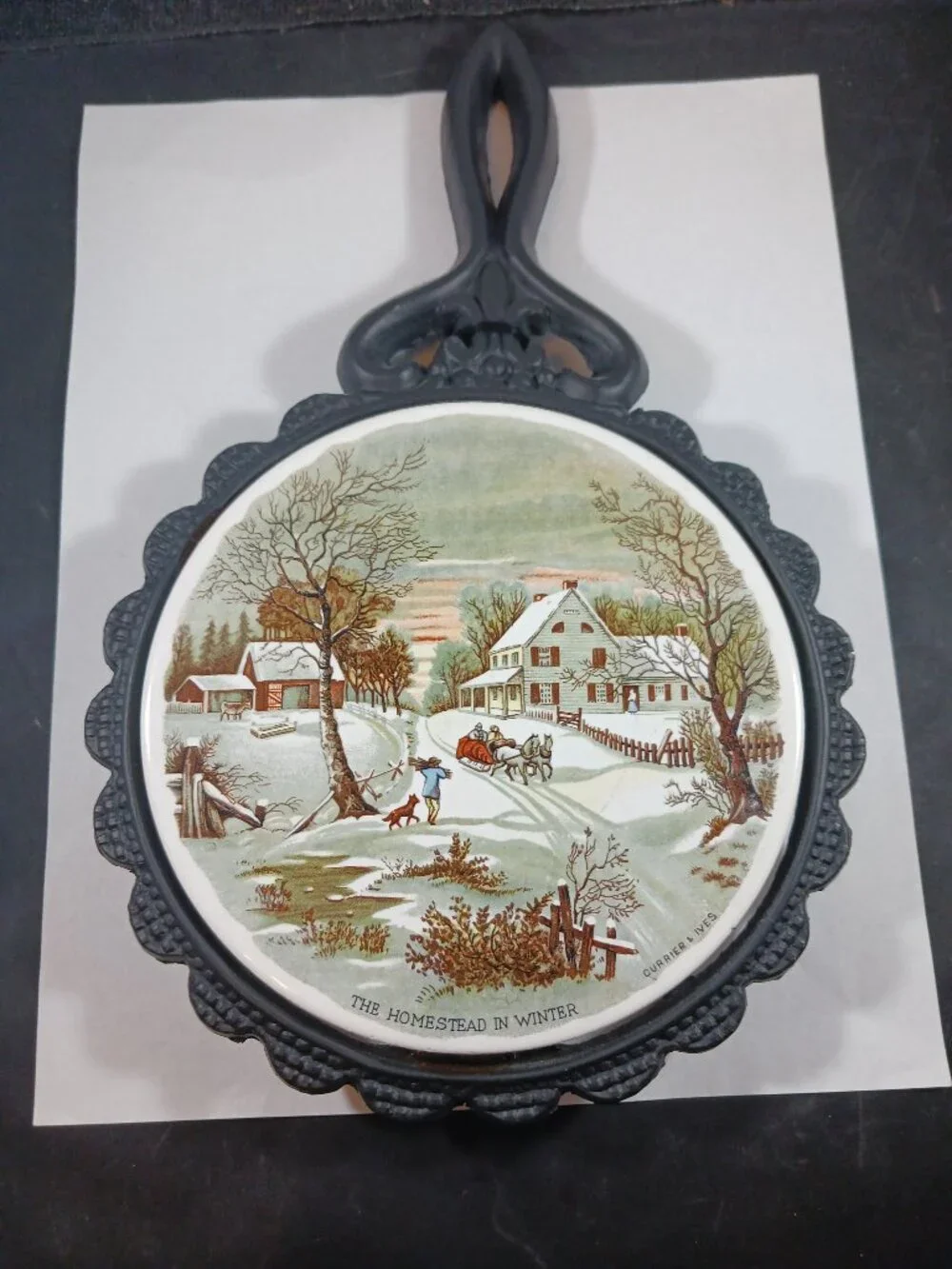 Vintage 1970’s Winter Scene Decorative Wall Plate